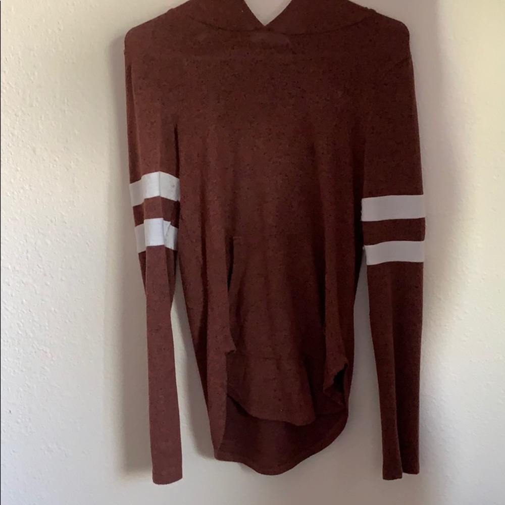 Loose brown sweater hoodie